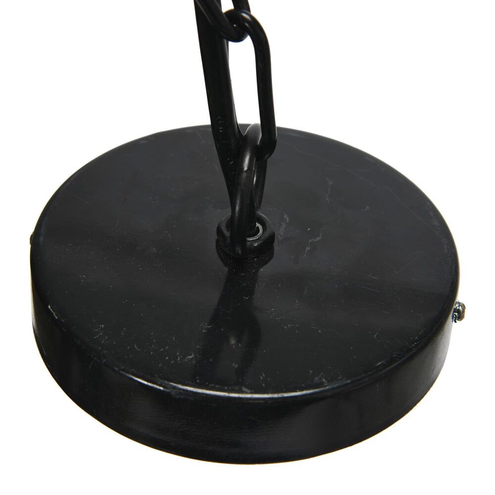 Creative Coop Simone 20" Pendant with Pearly White Shade in Black, , large