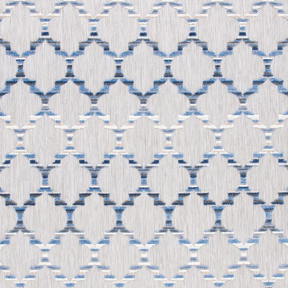Safavieh Cabana CBN333G 6&#39;7&quot; Square Grey and Blue Indoor/Outdoor Area Performance Rug, , large