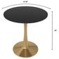 Leisuremod Bristol 27" Round Dining Table with MDF Top in Gold and Black - Table Only, , large