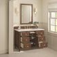 James Martin Vanities Lorelai 48" Single Vanity Mid-Century Walnut with 3 cm Lime Delight Quartz Top, , large