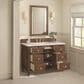 James Martin Vanities Lorelai 48" Single Vanity Mid-Century Walnut with 3 cm Lime Delight Quartz Top, , large