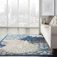 Nourison Aloha ALH05 5"3" x 7"5" Blue and Multicolor Indoor/Outdoor Area Rug, , large