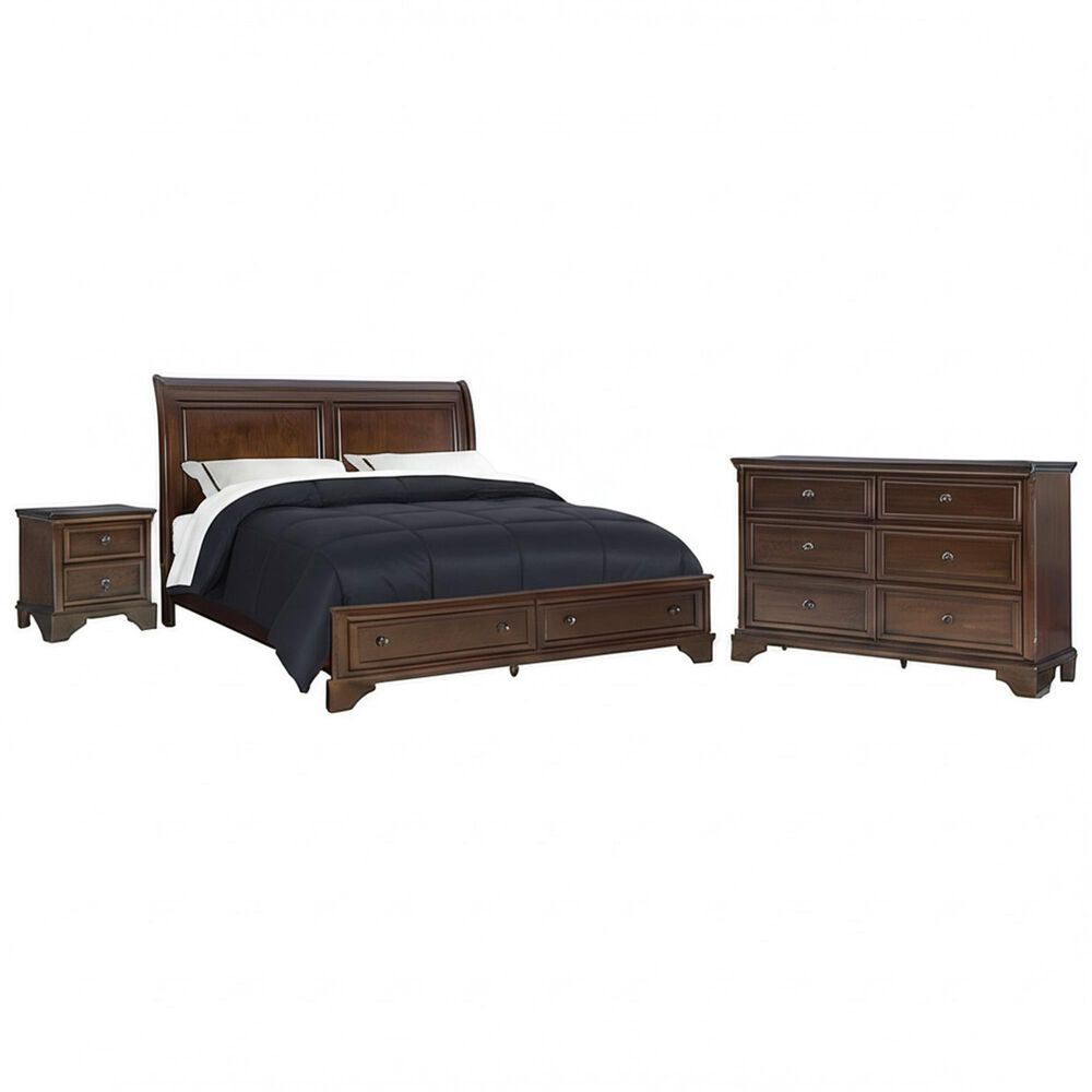 Ashley Trellington 3-Piece Queen Bedroom Set in Warm Brown Cherry, , large
