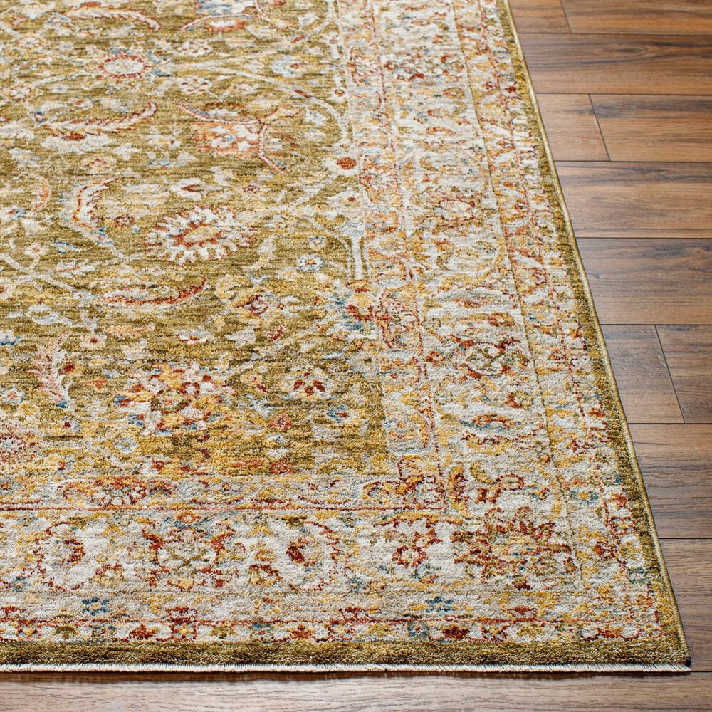 Surya Mona Lisa 2&#39; x 3&#39; Olive, Mustard, Tan, Brick Red, Burgundy, Sage and Dark Blue Area Rug, , large