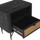 Blue River Saratoga 1-Drawer Nightstand in Black and Natural, , large