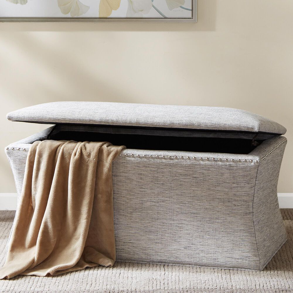 Hampton Park Bijou Storage Bench in Grey Multi, , large