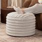 Jaxx Paran Round Ottoman in Mondo Grey, , large