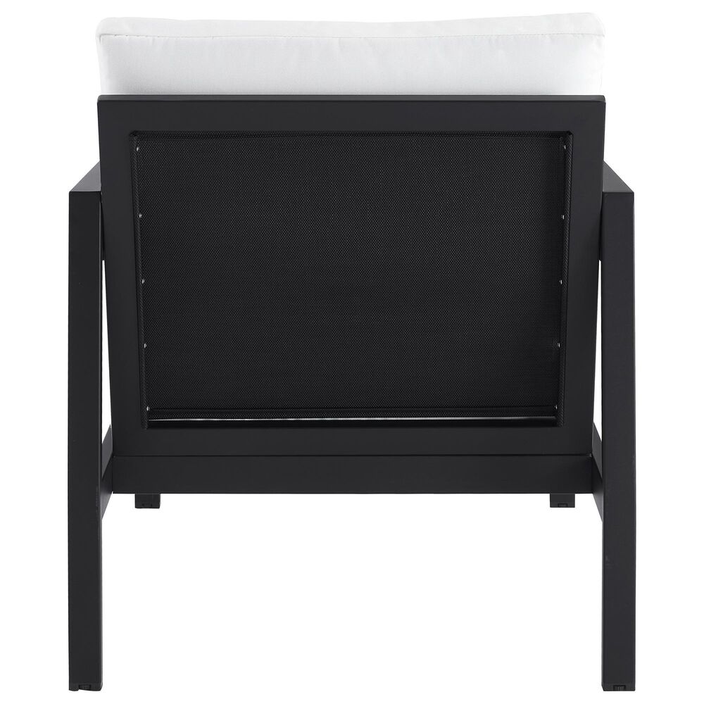 Linon Home Decor Holland Patio Armchair with Black Frame in Natural, , large