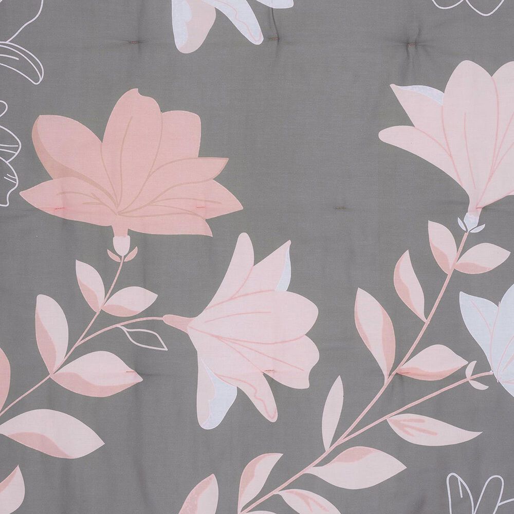Lambs and Ivy Petals 3-Piece Crib Bedding Set in Mink Gray, Pink, Blush, Rose and White, , large