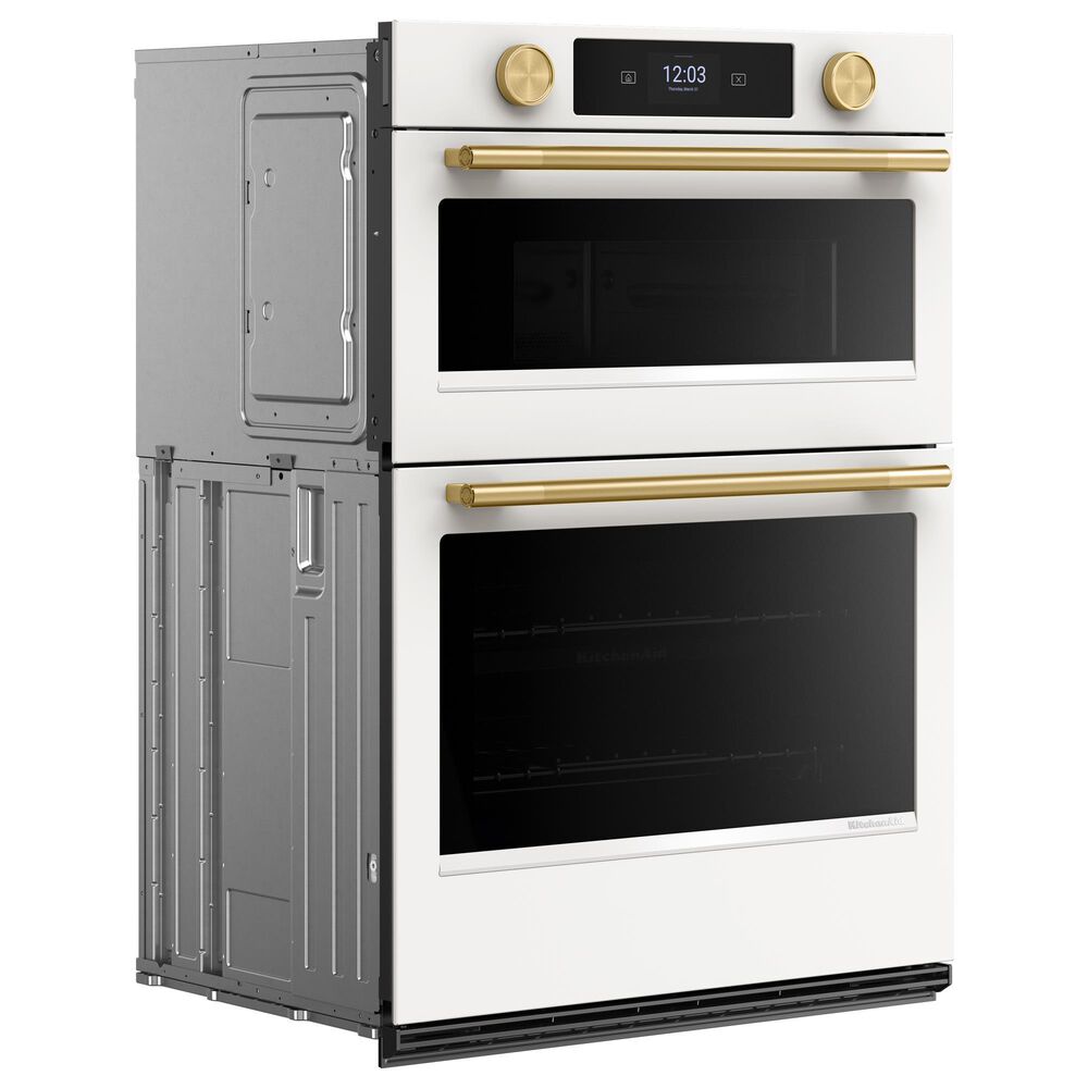 KitchenAid 30" Smart Combination Microwave Wall Oven with Air Fry Mode in Porcelain White, , large