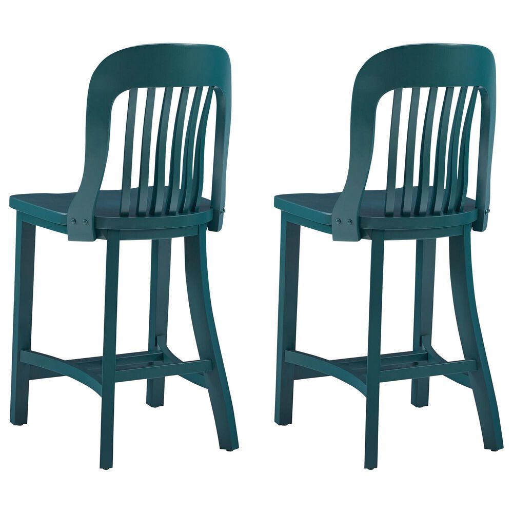 Linon Home Decor Maylen Counter Stool in Dark Green (Set of 2), , large