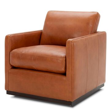 Interlochen Leather Accent Chair in Camel Brown, , large