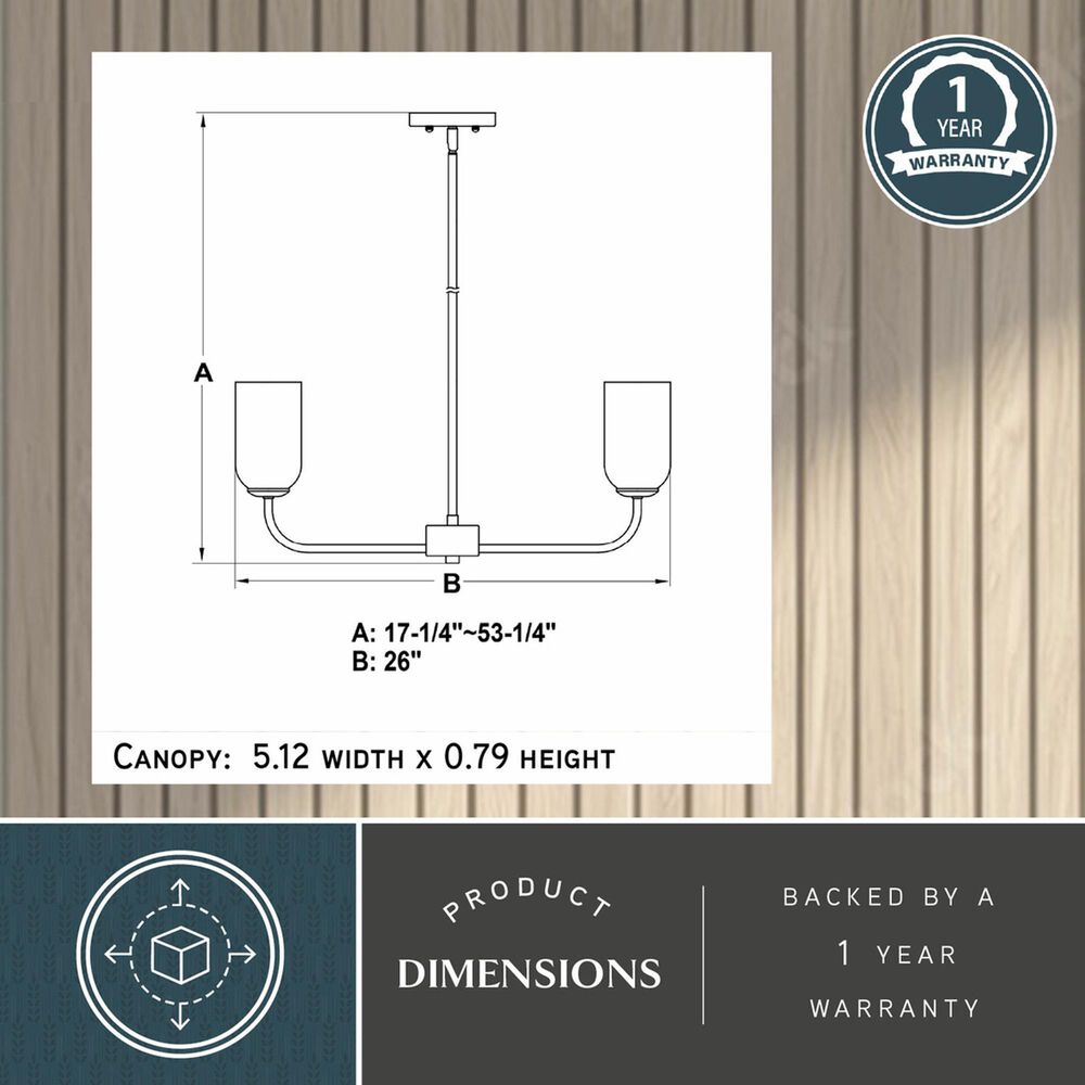 Vaxcel International Co. Ltd. Shelby 5-Light Chandelier in Natural Brass, , large
