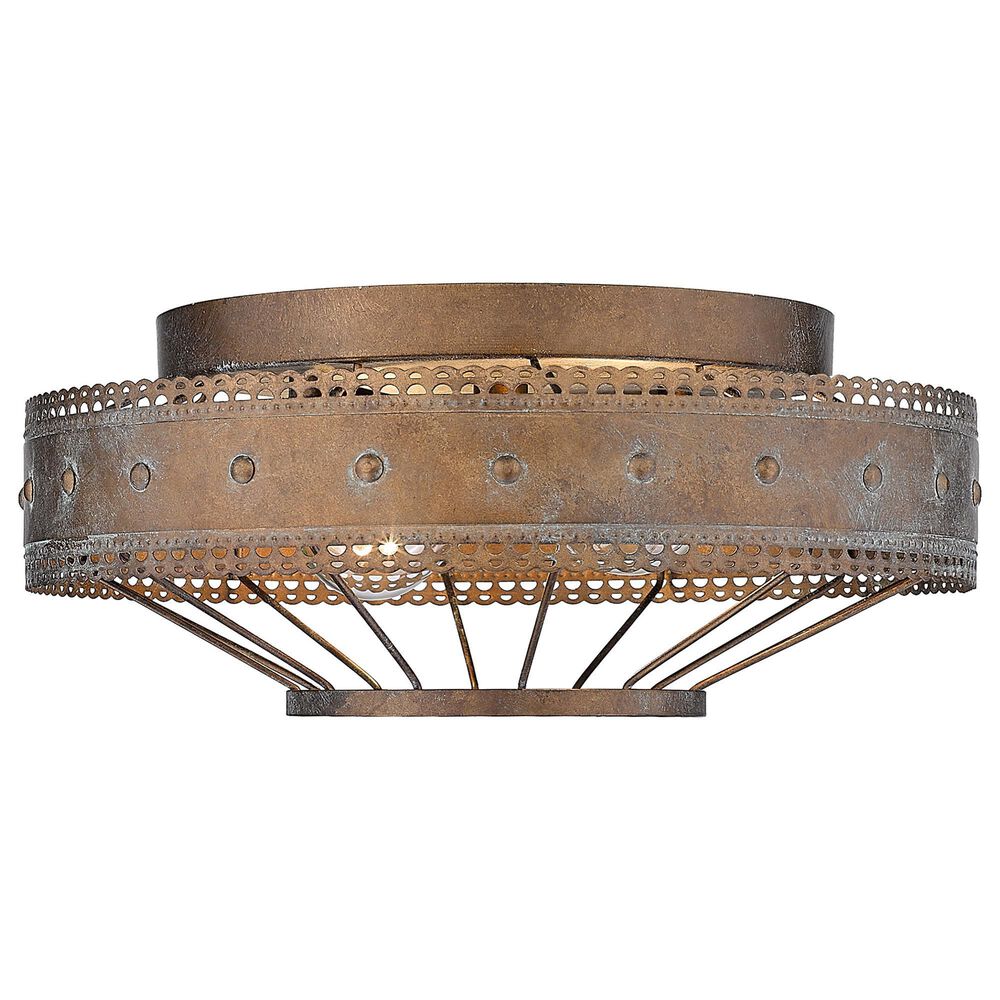 Golden Lighting Ferris 2-Light Flush Mount in Copper Patina, , large