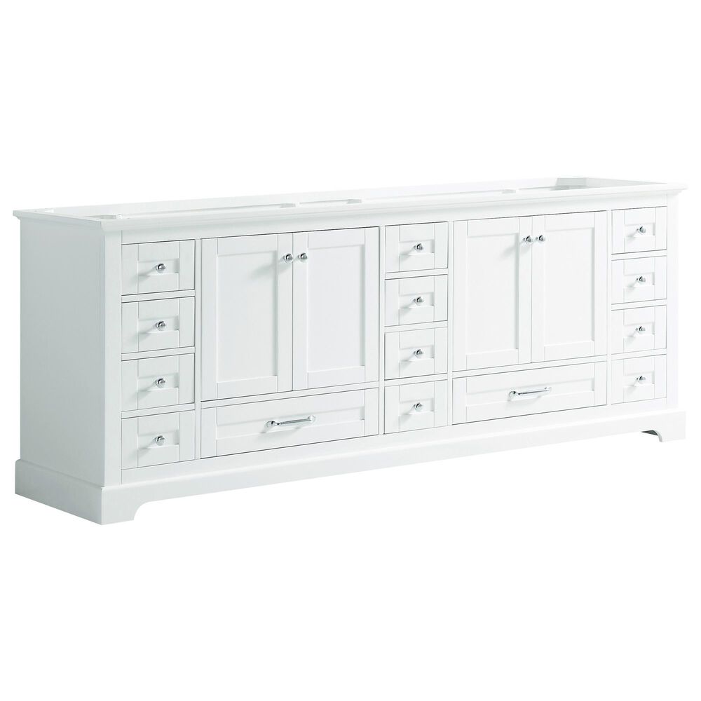 Lexora Home Dukes 84" Double Bathroom Vanity Cabinet Only in White, , large