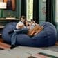 Jaxx Grand Lounger 7" Bean Bag Sofa in Navy, , large