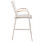 Blue River Portals Patio Barstool with Beige Cushion in Light Matte Sand and Natural Teak, , large
