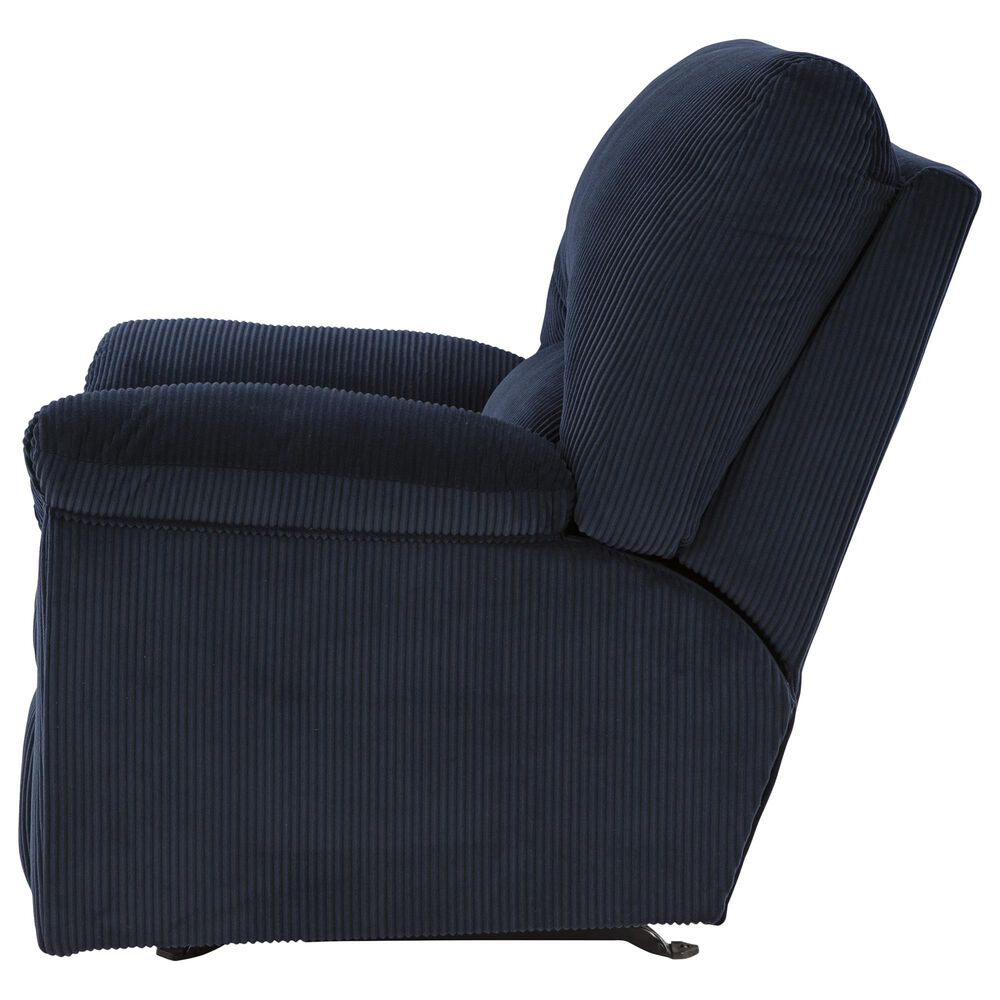 Ashley SimpleJoy Manual Rocker Recliner in Navy, , large