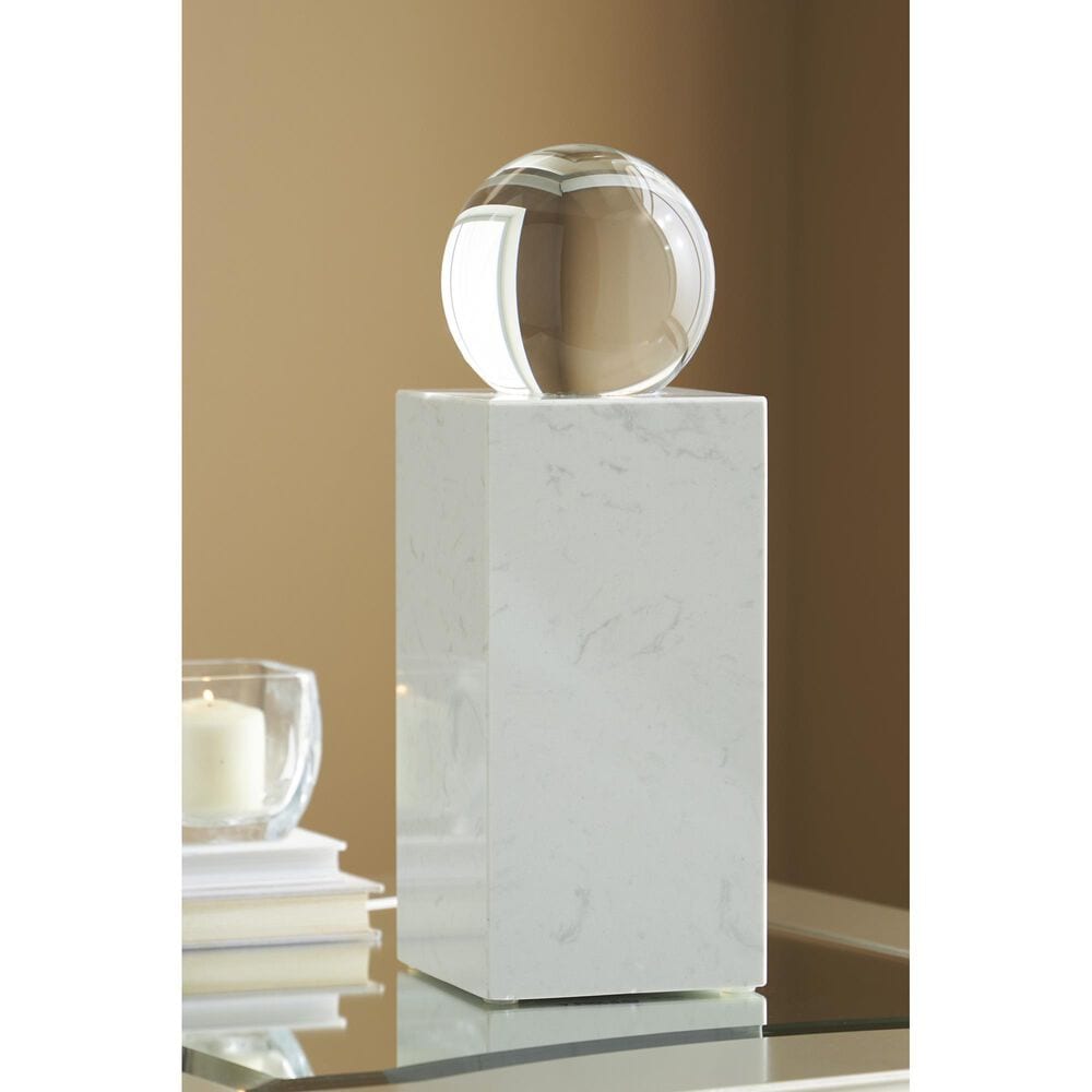 Ashley Sellner 14.25" Sculpture in Clear and White, , large