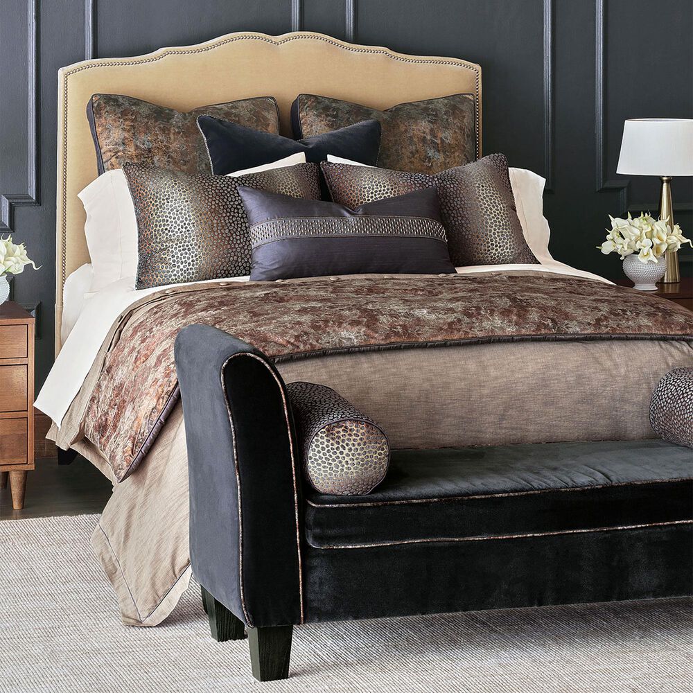 Eastern Accents Priscilla 21&quot; x 37&quot; King Pillow Sham in Wayland Cocoa and Edris Charcoal, , large