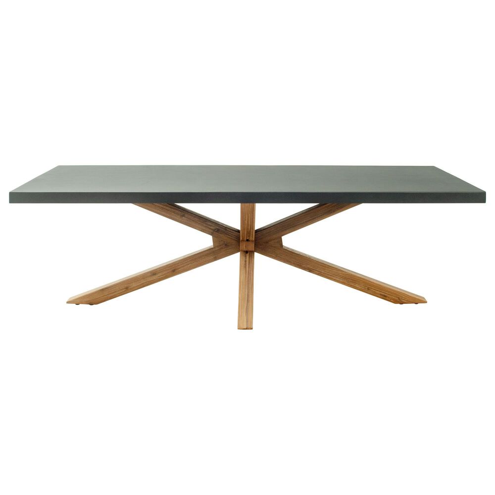 Zuo Modern Suan 95" Rectangular Dining Table Gray and Natural - Table Only, , large