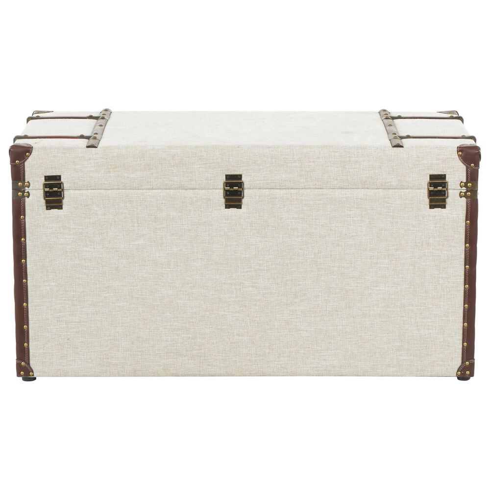 Maple and Jade 2-Drawer Coffee Table in Cream and Brown, , large