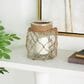 Maple and Jade Handmade Indoor/Outdoor Candle Lantern with Hanging Rope in Brown and Clear, , large