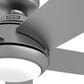 Hunter Zayden 52" Ceiling Fan with LED Light in Matte Silver, , large