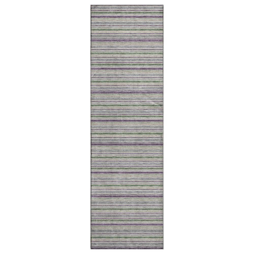 Dalyn Rug Company Soft Essentials Striped Pewter 2"3" x 7"6" Indoor/Outdoor Runner, , large