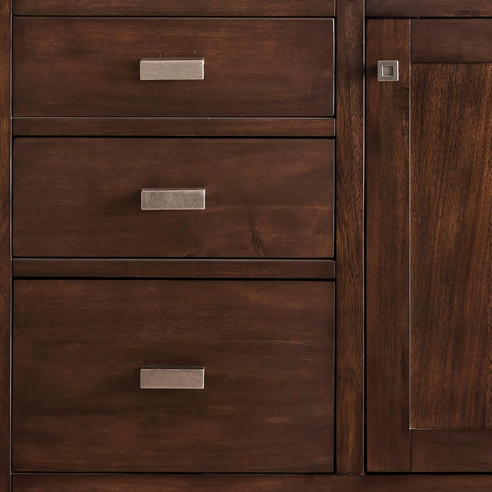 James Martin Vanities Addison 36&quot; Single Bathroom Vanity in Mid-Century Acacia with Single Hole 3 cm White Zeus Quartz Top and Rectangular Sink, , large