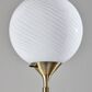 Adesso Swirl Torchiere Floor Lamp in Antique Brass, , large