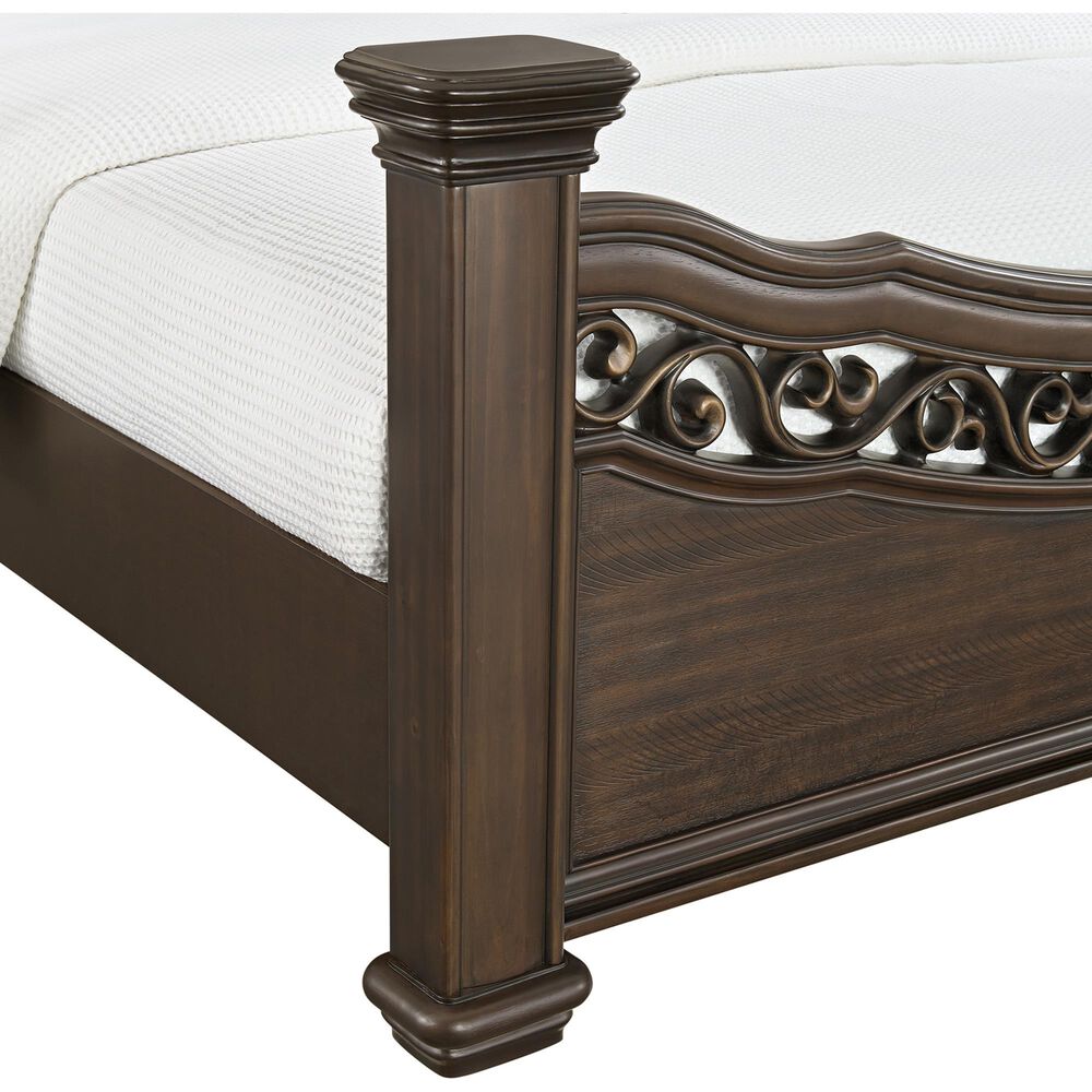 Mayberry Hill Brunswick King Poster Bed in Mahogany, , large