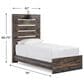 Ashley Drystan Twin Panel Bed in Rustic Brown, , large