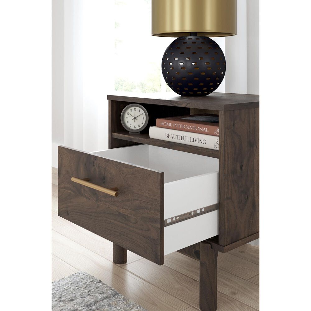 Ashley Calverson 1-Drawer Nightstand in Mocha, , large