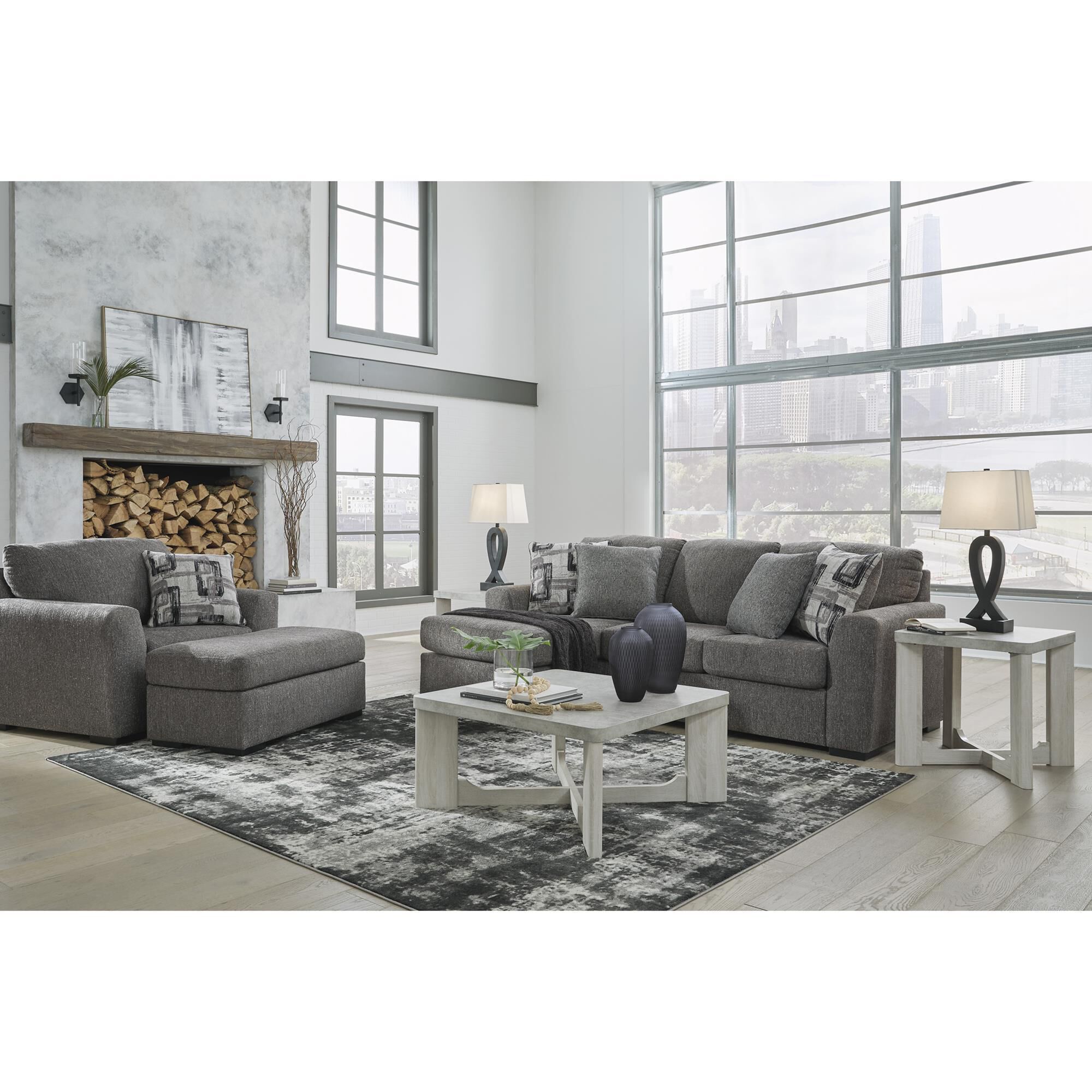 Ashley Gardiner Ottoman in Pewter