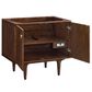 James Martin Vanities Amberly 36" Single Bathroom Vanity in Mid-Century Walnut with Single Hole 3 cm White Zeus Quartz Top and Rectangular Sink, , large
