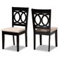 Baxton Studio Lenoir Side Chair with Sand Cushion in Espresso Brown (Set of 2), , large