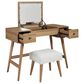 Ashley Thadamere Vanity with Stool in Light Brown, , large