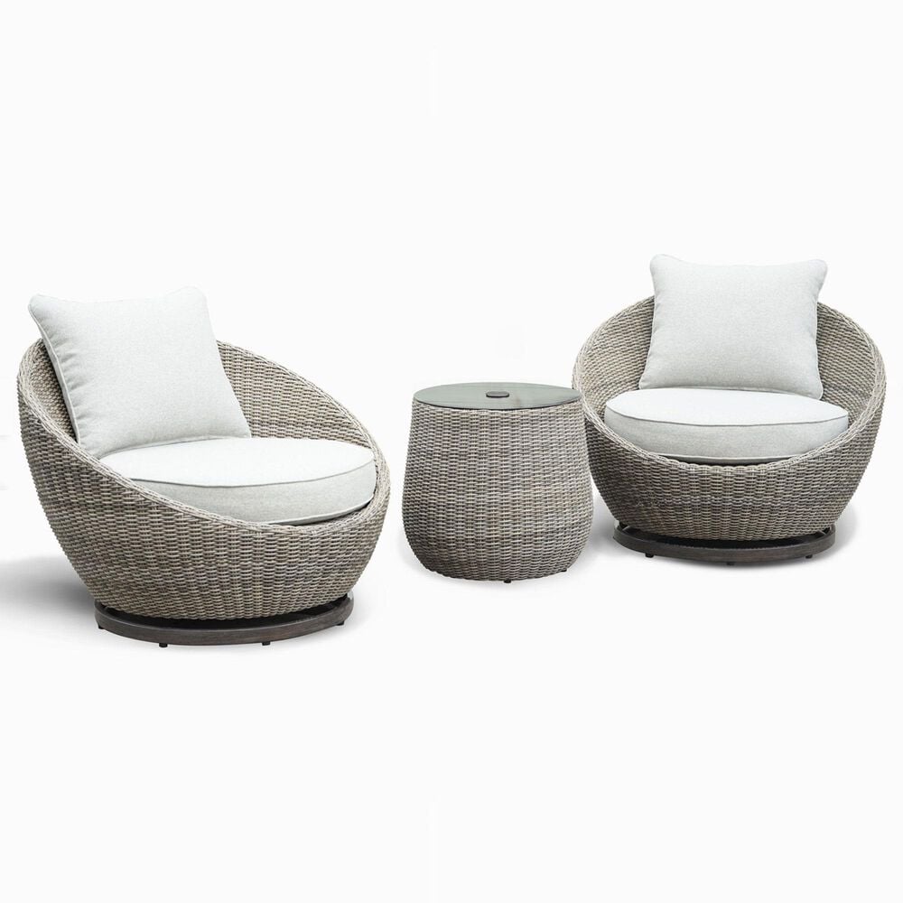Steve Silver Co. Adeline 3-Piece Patio Chat Set in Driftwood, , large