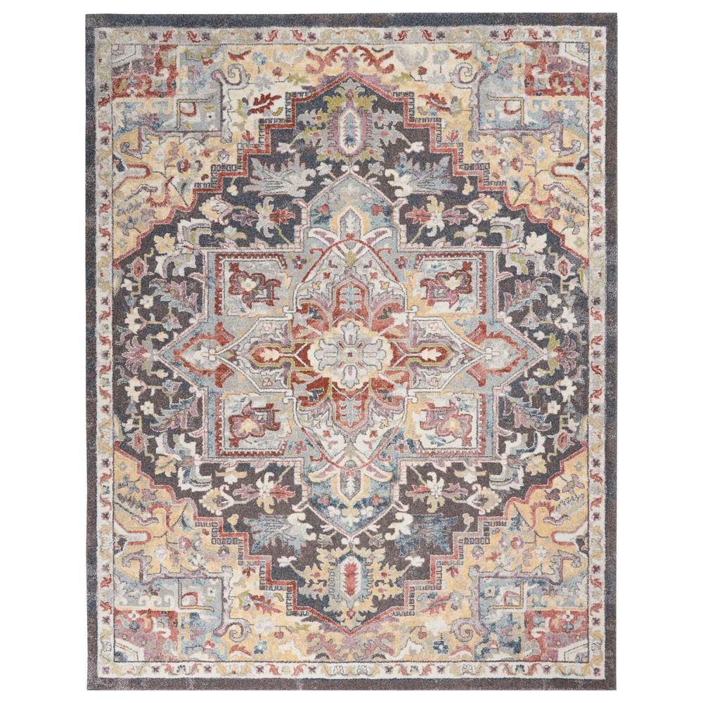 Nourison Soraya Traditional 9' x 12' Charcoal Area Rug Nebraska