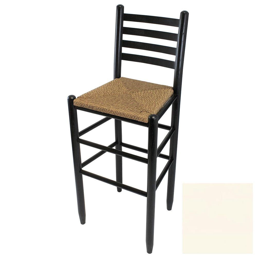Lakeside Asheville Ladderback Barstool in Antique White, , large