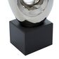 Maple and Jade 22" Abstract Sculpture in Silver and Black, , large