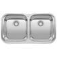 Blanco Stellar 33" Equal Double Bowl Kitchen Sink in Refined Brushed, , large
