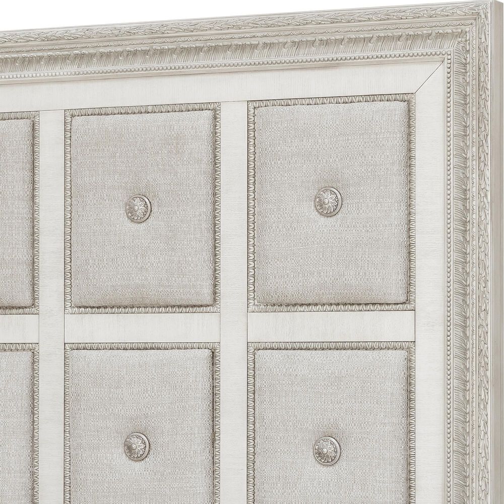 Chapel Hill Camila Queen Panel Bed in White and Silver, , large
