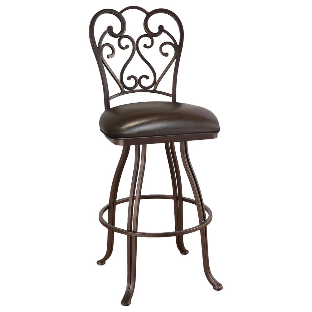 Delaware Dining Valencia 26" Swivel Barstool in Sun Bronze/Dark Brown, , large