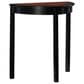 Linon Home Decor Camden Demi Lune Console Table in Black Cherry and Espresso, , large