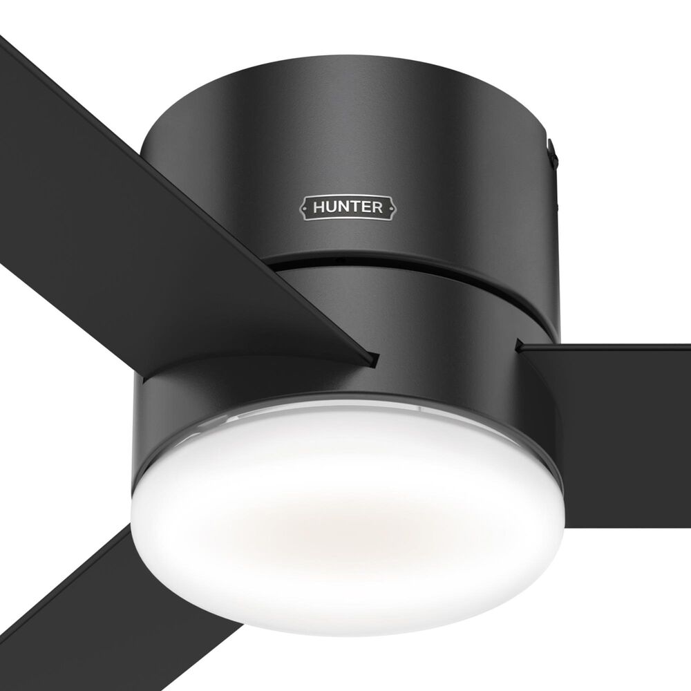 Hunter Minimus Low Profile 44&quot; Ceiling Fan with LED Light in Matte Black, , large