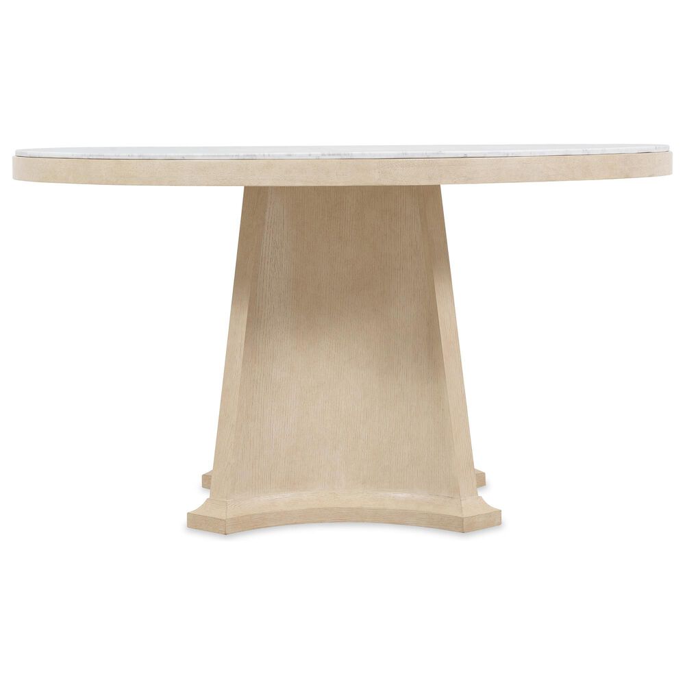 Hooker Furniture Westwood Round Dining Table in Polished Limestone, White and Gray - Table Only, , large