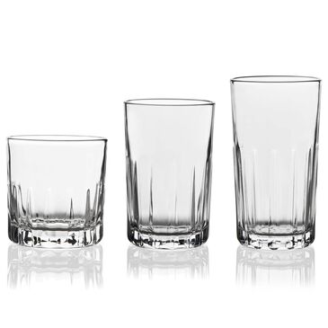 Libbey Glass Brockton 18-Piece Drinkware Set in Clear, , large