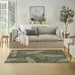 Nourison Garden Oasis GOA02 Green and Ivory 4" x 6" Indoor/Outdoor Area Rug, , large